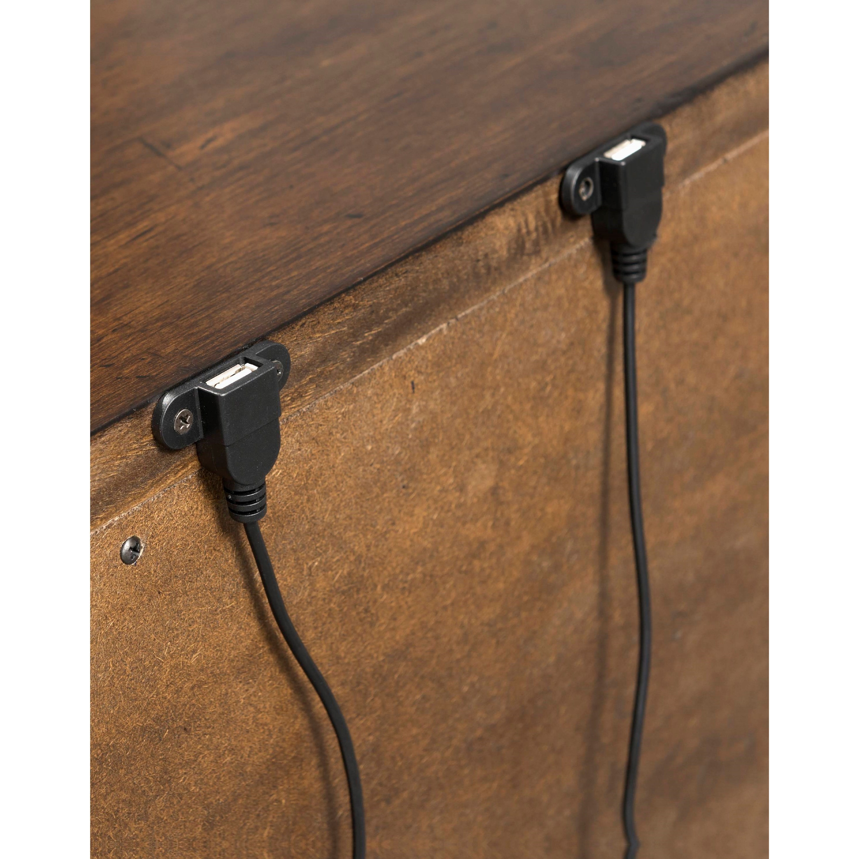 Elements International Hendrix HX 2 Drawer Night Stand with USB